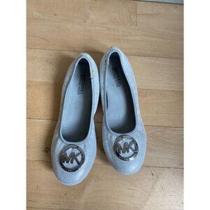 Michael Kors silver ballet flats women sz 8
